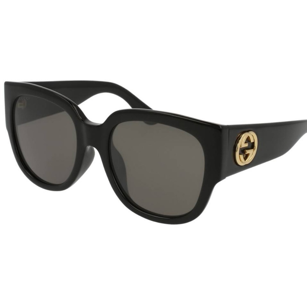 GUCCI GG0142SA Black Rectangular Sunglasses With Case